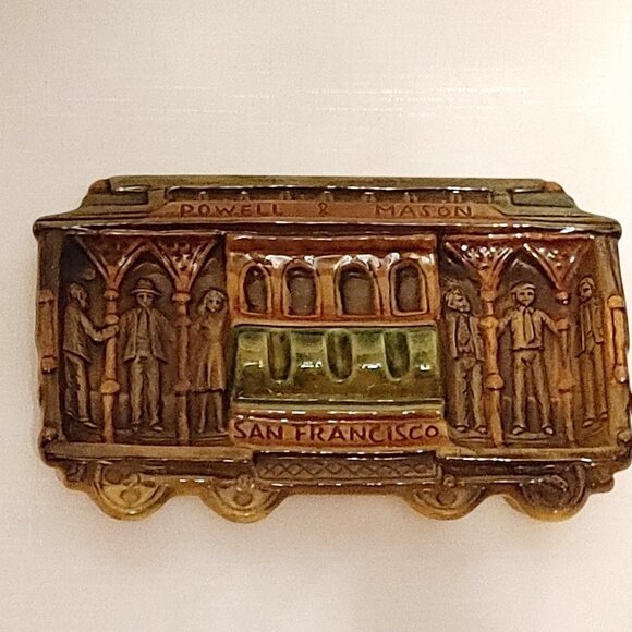 Vintage Powell & Mason San Francisco Cable Car Ceramic Pottery Tray Ashtray - Picture 2 of 7